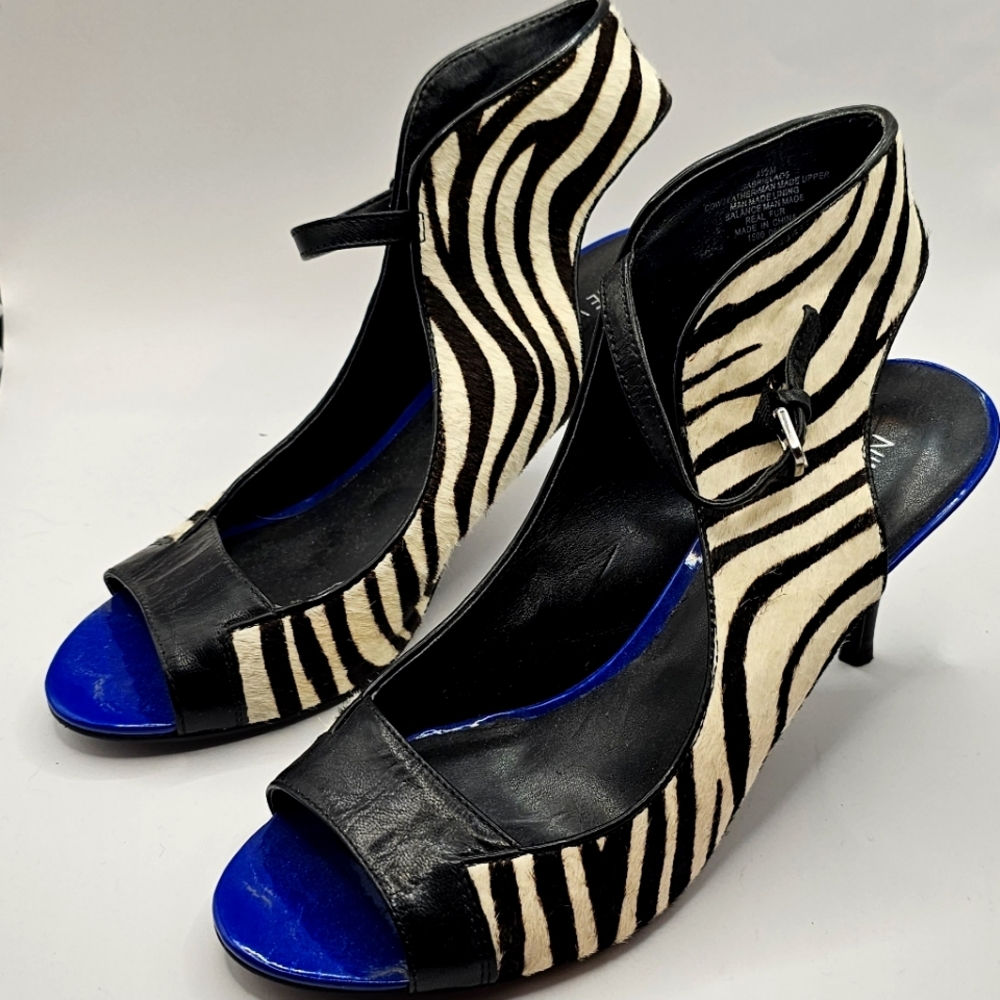 Nine west calf hair heels